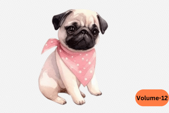 Download Pug Dog Watercolor Clipart Dog Lover - Premium Resources